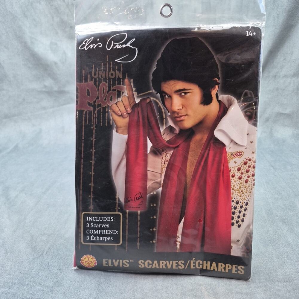 Elvis Presley Scarves Scarf Pack Of 3 For Halloween Costume Cosplay New